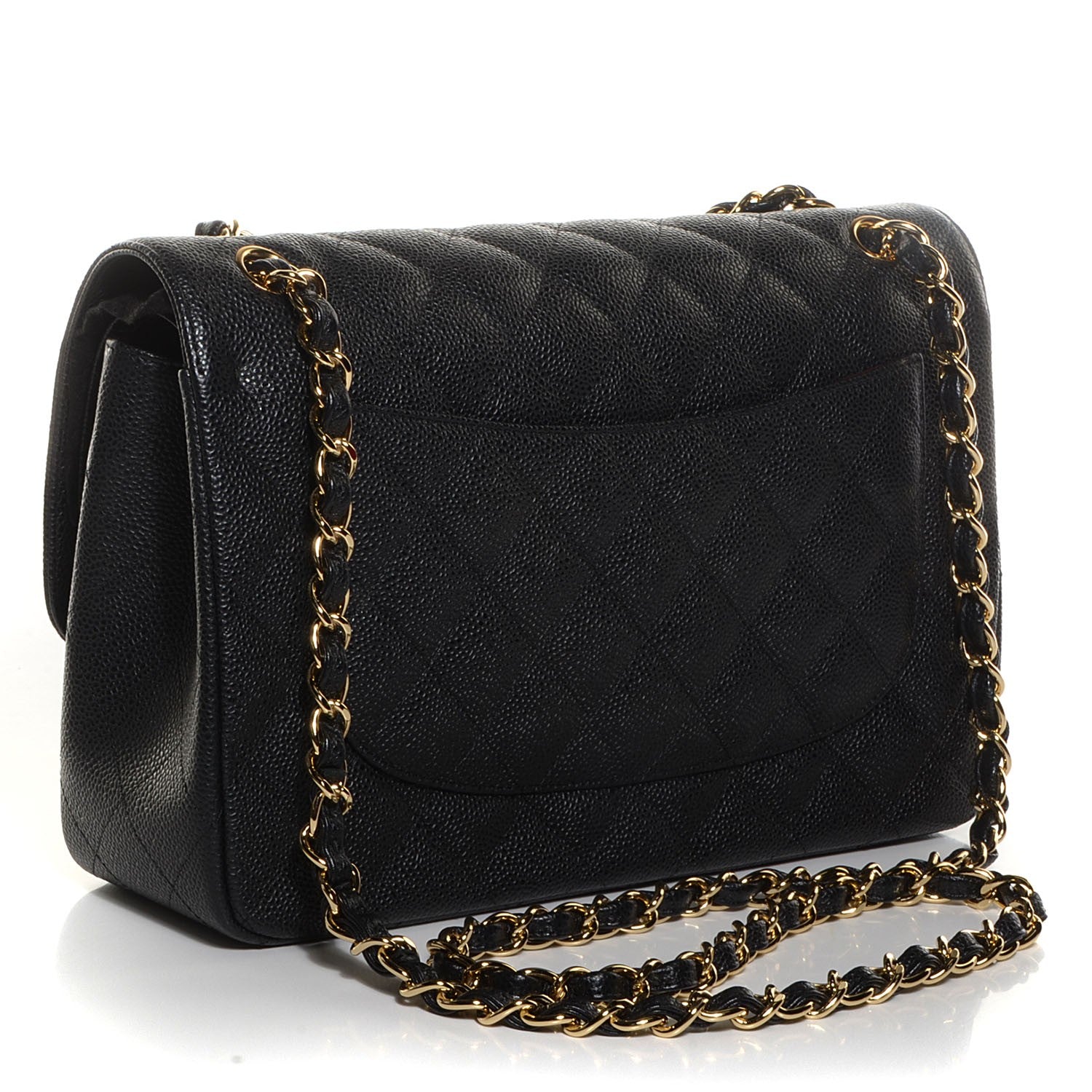 Chanel Caviar Quilted Jumbo Double Flap Black 3 of 9