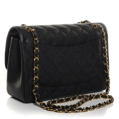 Chanel Caviar Quilted Jumbo Double Flap Black 3 of 9