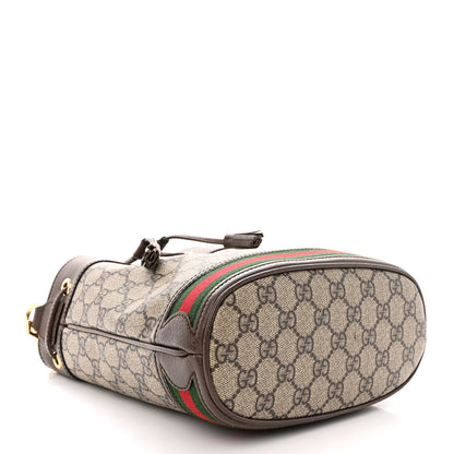 Gucci GG Supreme Monogram Web Small Ophidia Bucket Bag Brown 4 of 11