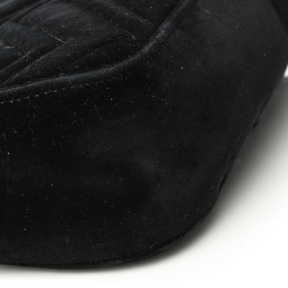 Gucci Velvet Matelasse Medium GG Marmont Shoulder Bag Black 10 of 24