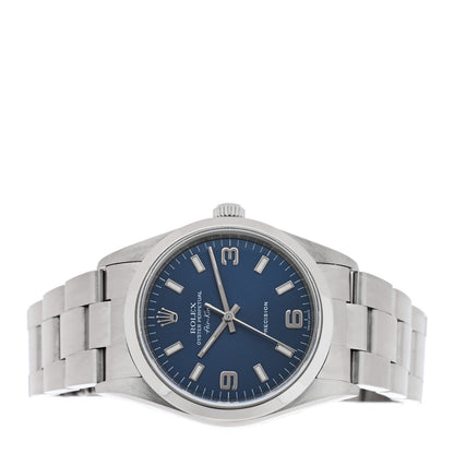 Rolex Stainless Steel 34mm Oyster Perpetual Air-King Watch Blue 14000M 2 of 4