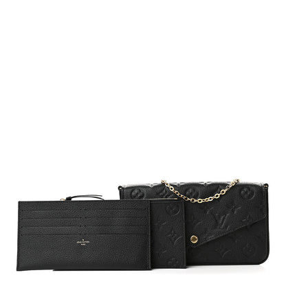 Louis Vuitton Empreinte Pochette Felicie Chain Wallet Black 1 of 9