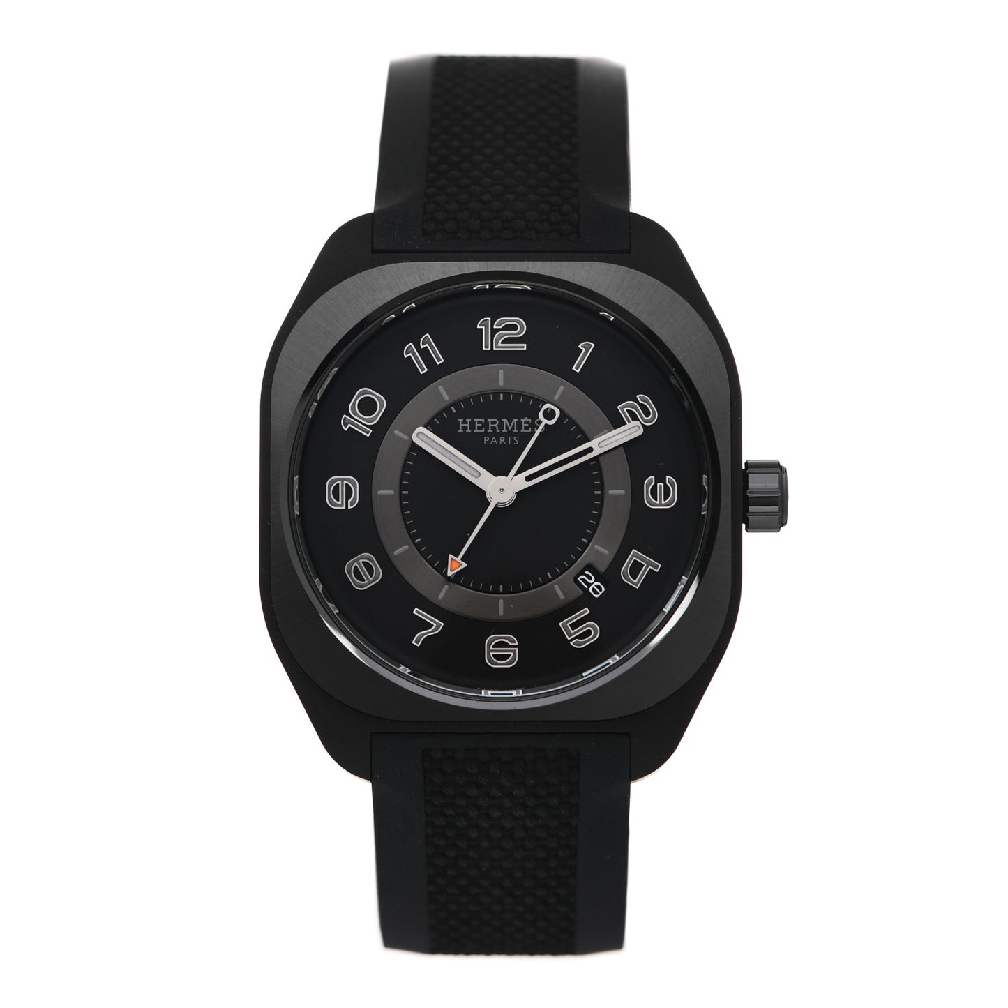 Graphene Nickel Rubber 39mm H08 Automatic Watch Noir