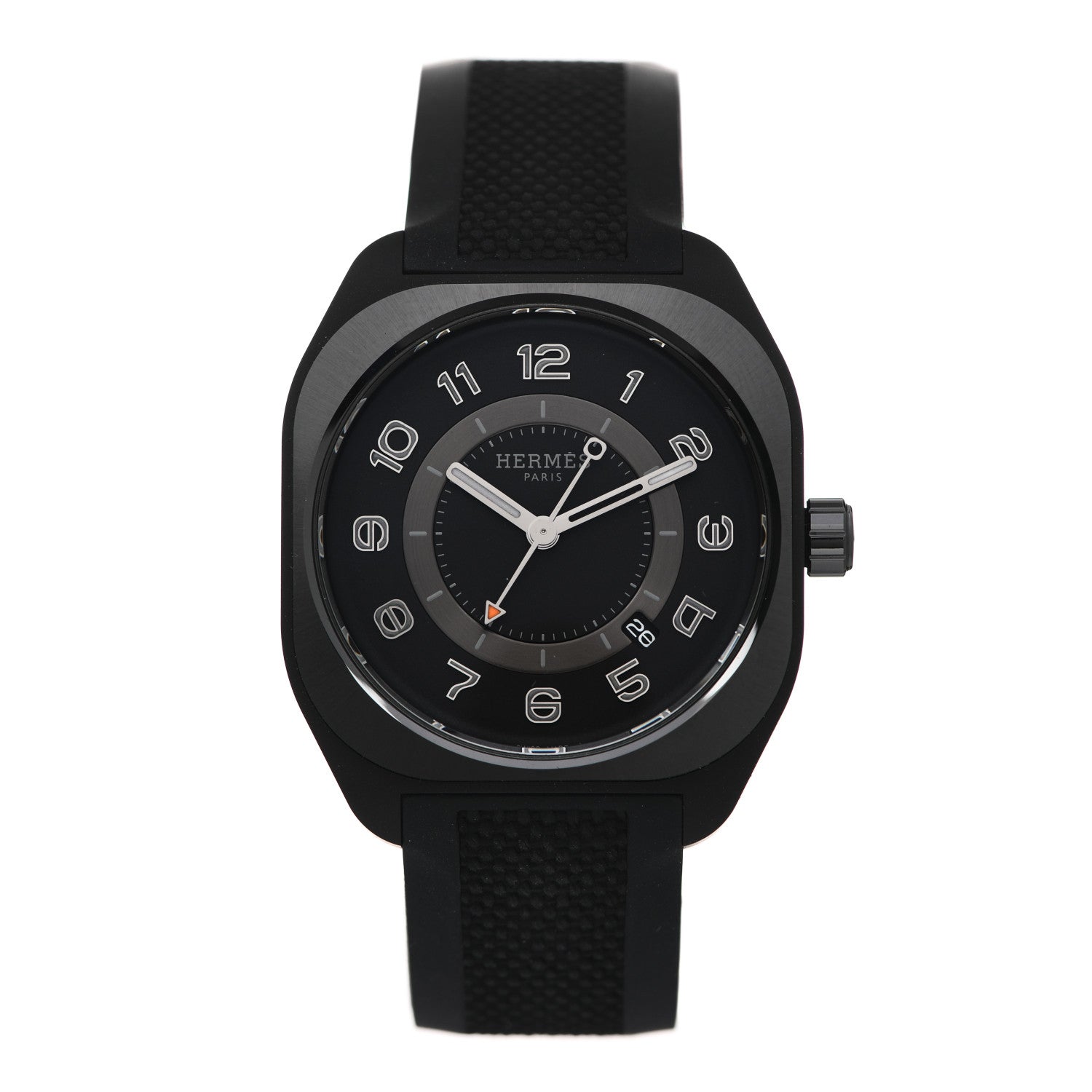 Hermes Graphene Nickel Rubber 39mm H08 Automatic Watch Noir 1 of 5