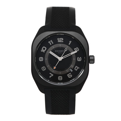 Hermes Graphene Nickel Rubber 39mm H08 Automatic Watch Noir 1 of 5