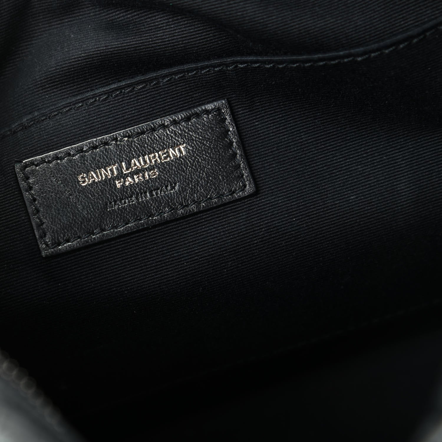 Saint Laurent Calfskin Crocodile Embossed Monogram Lou Camera Bag Black 8 of 9