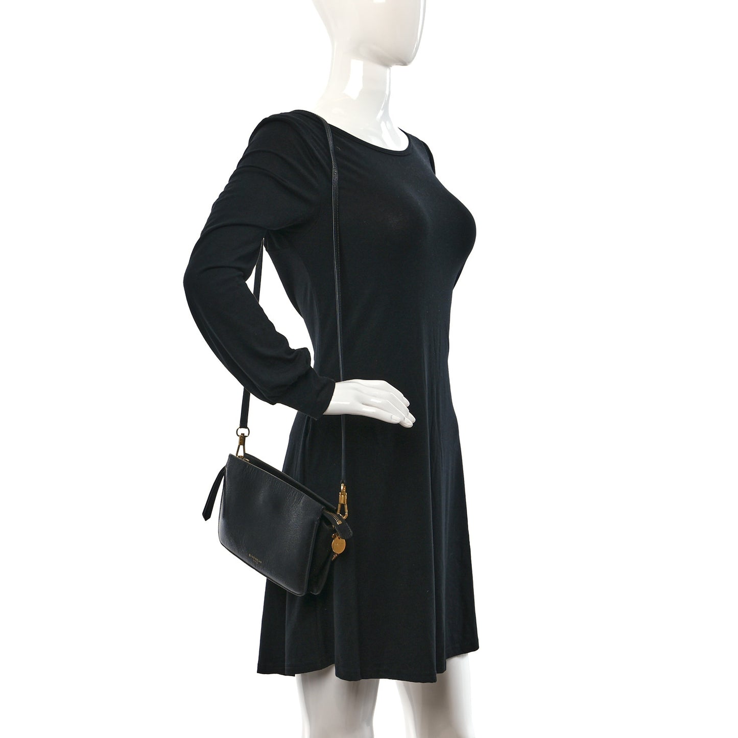 Goatskin Suede Cross 3 Crossbody Bag Black