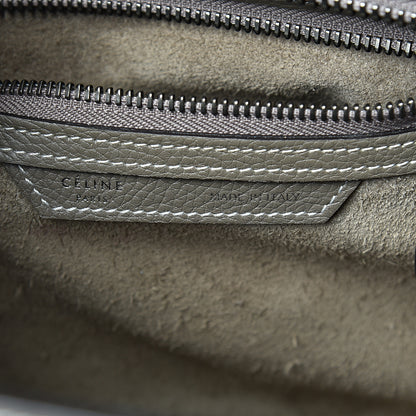 Celine Drummed Calfskin Micro Luggage Souris 6 of 25