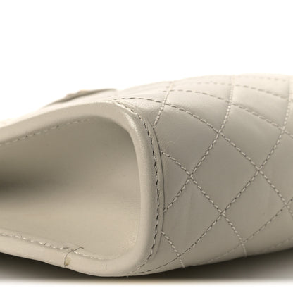 Saint Laurent Lambskin Quilted Monogram Baby Victoire Chain Clutch Blanc Vintage 9 of 10