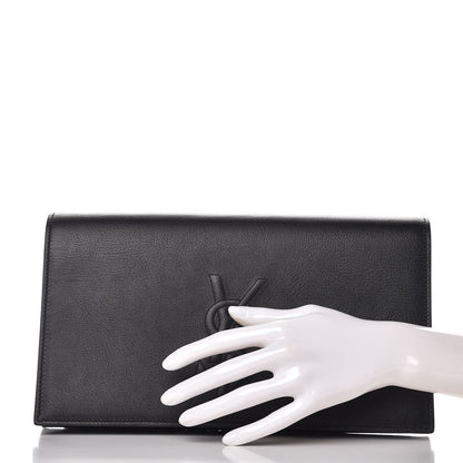 Saint Laurent Calfskin Monogram Large Belle De Jour Clutch Black 2 of 8