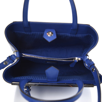 Fendi Vitello Elite Petite 2Jours Tote Blue Neon 5 of 7