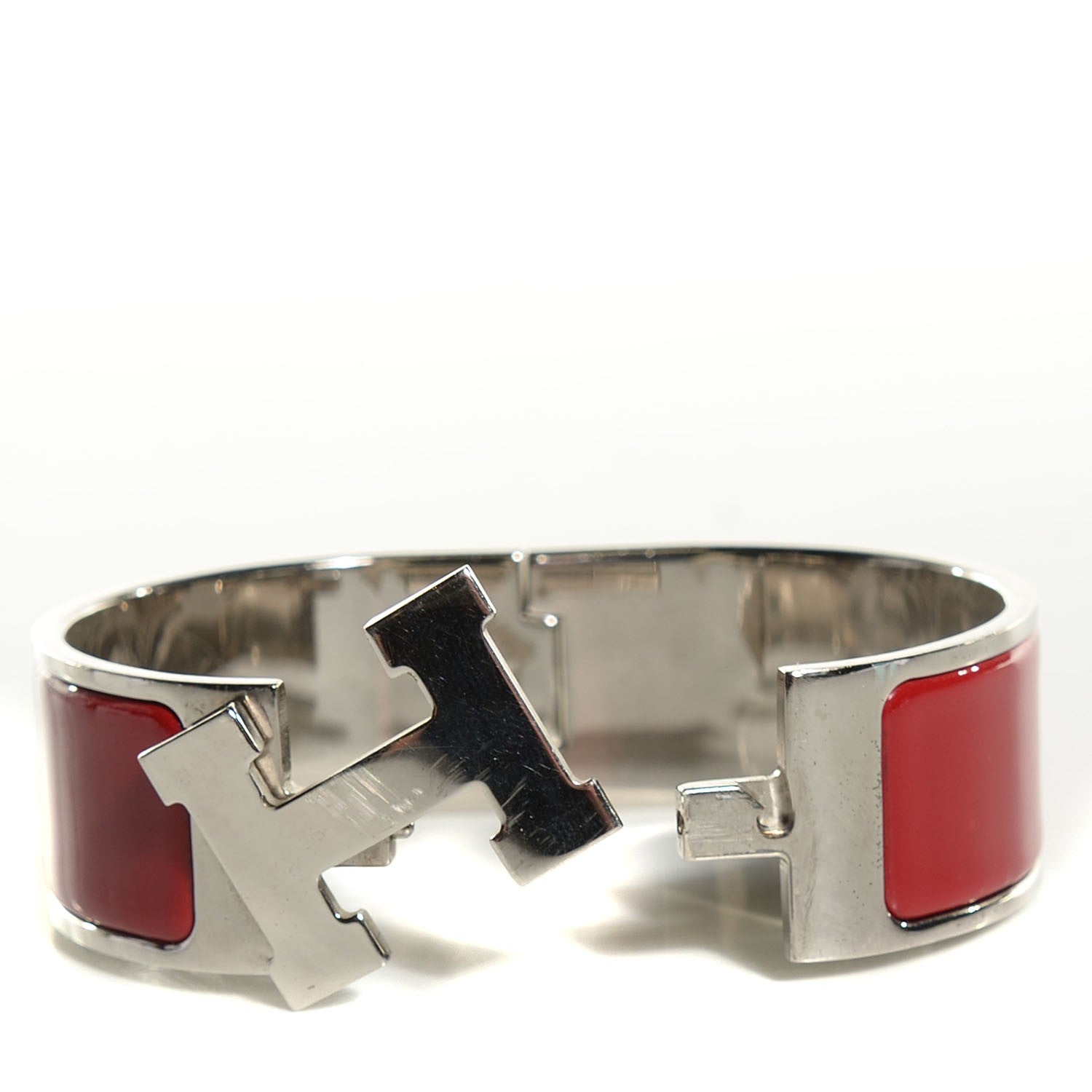 Hermes Enamel Wide Clic Clac H Bracelet PM Bourgogne 5 of 6