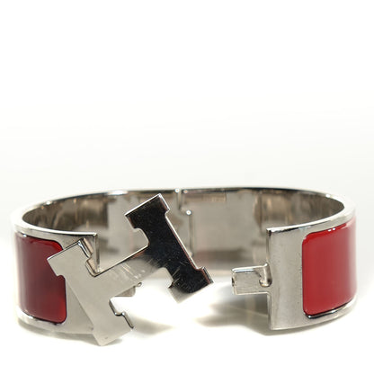 Hermes Enamel Wide Clic Clac H Bracelet PM Bourgogne 5 of 6