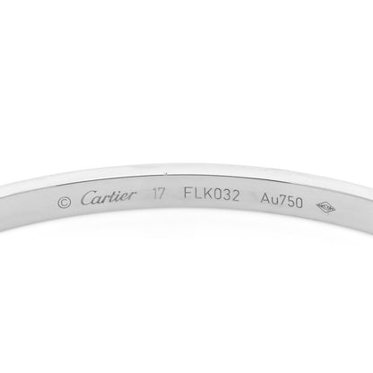Cartier 18K White Gold Small LOVE Bracelet 17 4 of 6