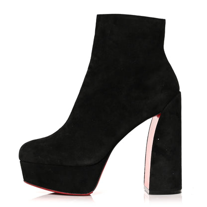 Christian Louboutin Veau Velours Movidastic 130 Platform Boots 38.5 Black 1 of 8