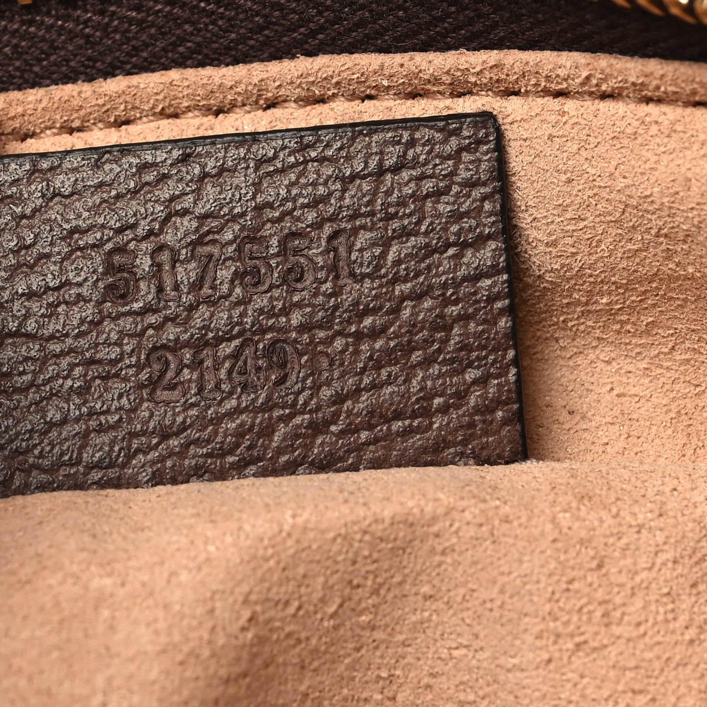 GG Supreme Monogram Large Ophidia Pouch Clutch Brown