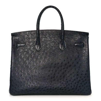 Hermes Ostrich Birkin 35 Bleu Indigo 4 of 44