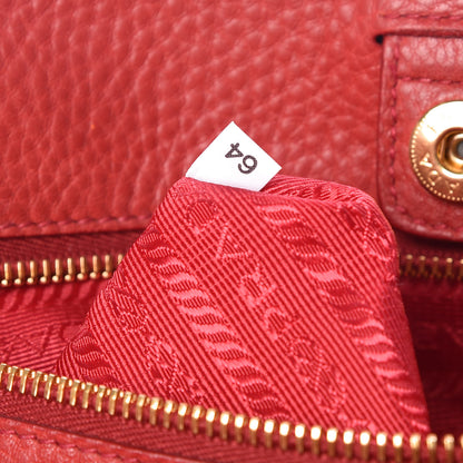 Prada Vitello Daino Tote Rosso 7 of 19