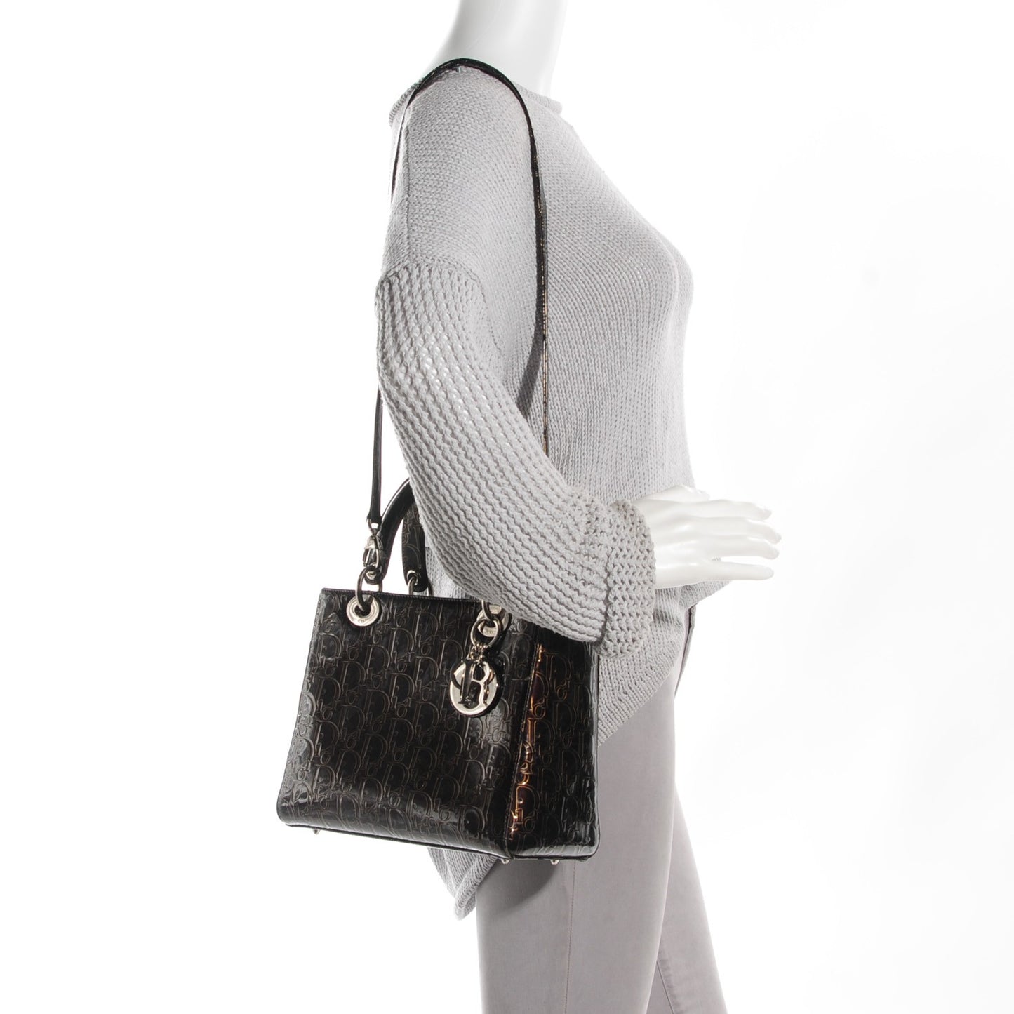 Patent Ultimate Medium Lady Dior Brown