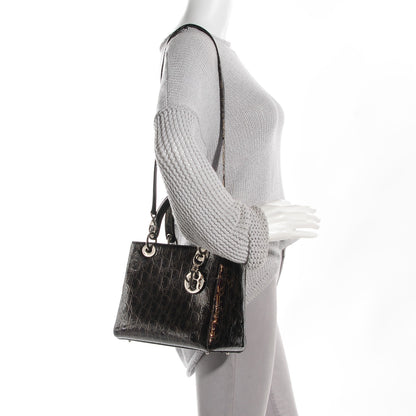 Christian Dior Patent Ultimate Medium Lady Dior Brown 2 of 8