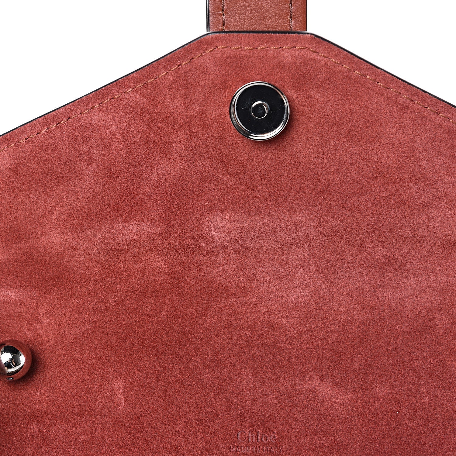 Chloe Calfskin Crocodile Embossed Aby Chain Shoulder Bag Pink Red 11 of 11