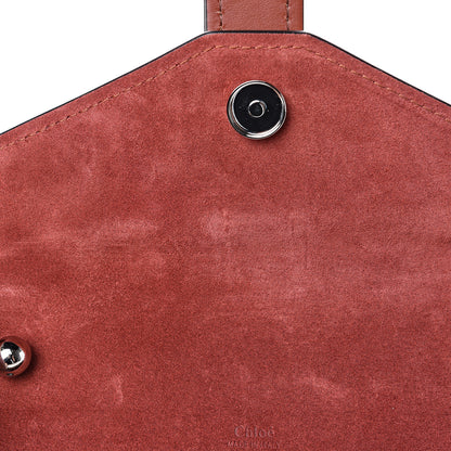 Chloe Calfskin Crocodile Embossed Aby Chain Shoulder Bag Pink Red 11 of 11