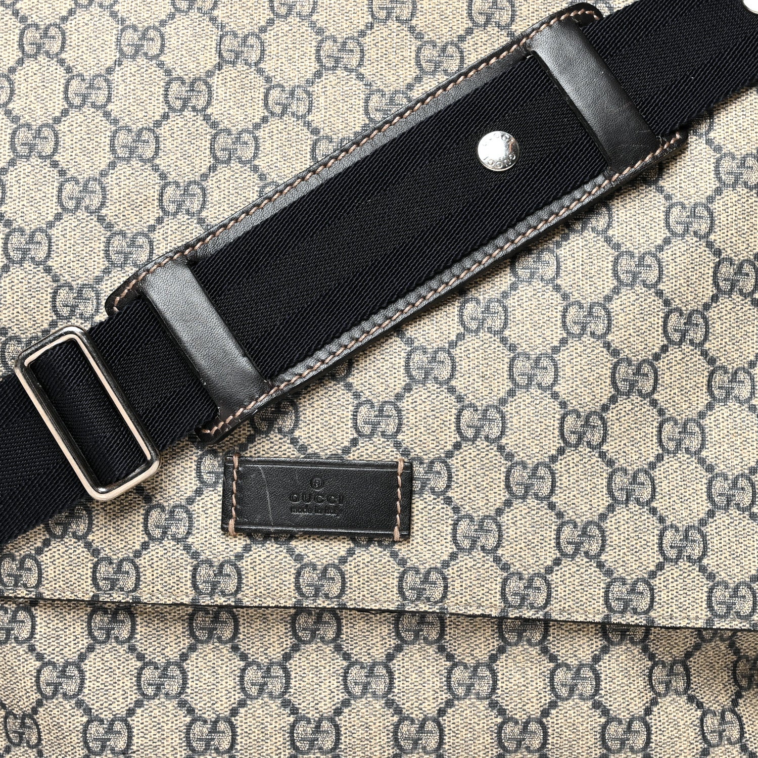 Gucci GG Plus Monogram Messenger Diaper Bag Navy 8 of 11