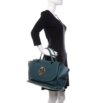 Gucci Pebbled Calfskin Medium 1973 Top Handle Satchel Deep Cobalt 2 of 10