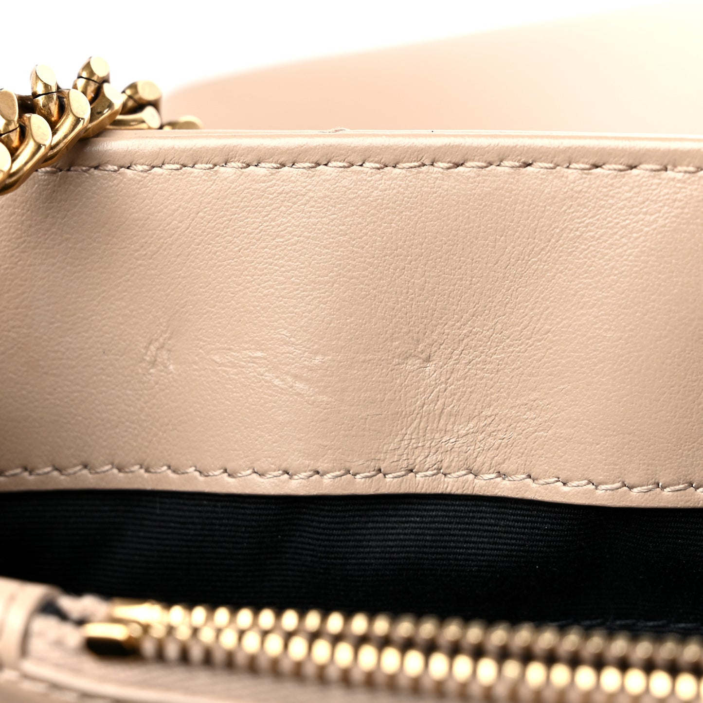 Calfskin Y Quilted Monogram Medium Loulou Chain Satchel Dark Beige
