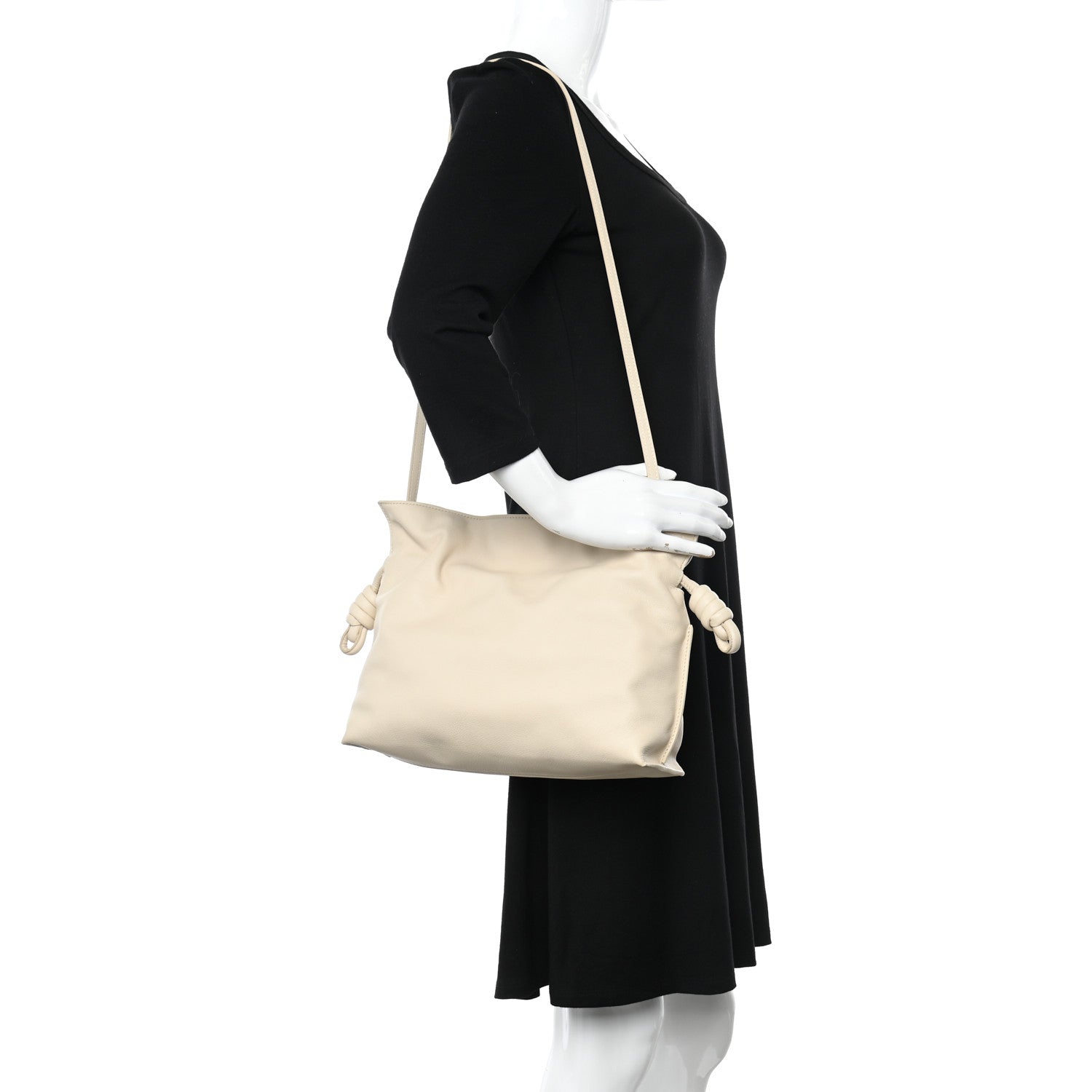 Loewe Nappa Flamenco Knot Clutch Angora 2 of 9