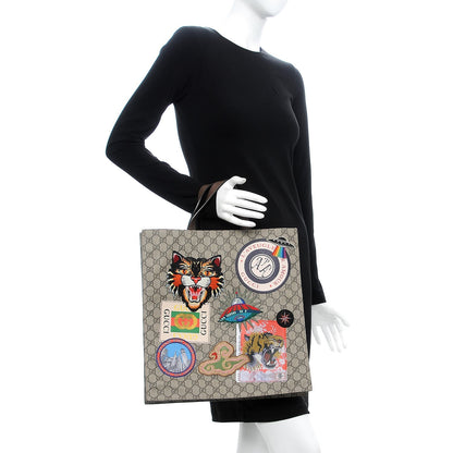 Gucci Soft GG Supreme Monogram Courrier Vertical Tote Beige New Acero 2 of 6