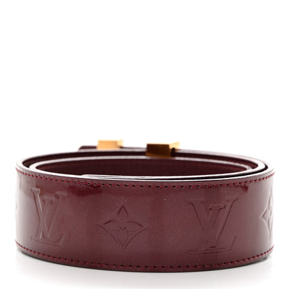 Louis Vuitton Vernis LV Facettes Belt 80 32 Rouge Fauviste 2 of 7