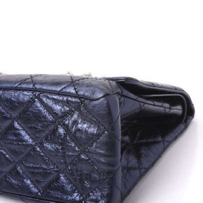 Chanel Metallic Aged Calfskin Quilted 2.55 Reissue 228 Flap Blue 9 of 11