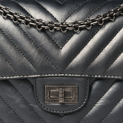 Chanel Metallic Aged Calfskin Chevron Quilted 2.55 Reissue Mini Flap Grey 8 of 11