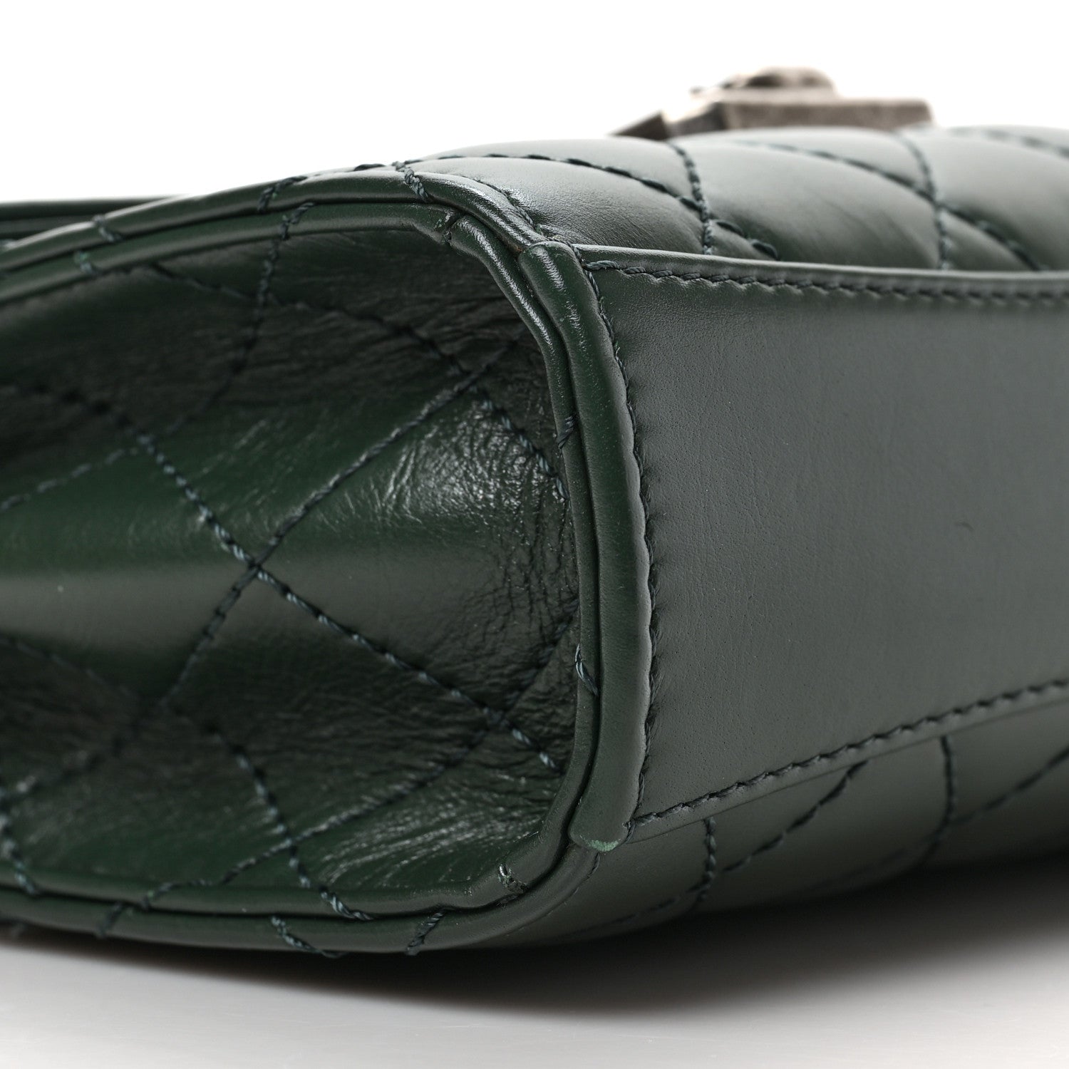 Chanel Shiny Calfskin Quilted Mad About Quilting Mini Flap Dark Green 8 of 9
