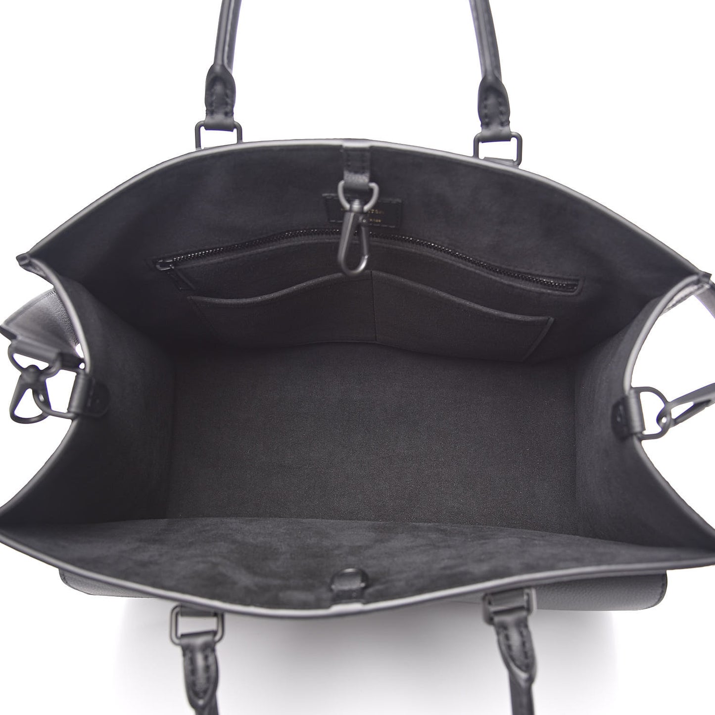 Soft Calfskin Lockme Tote MM Black