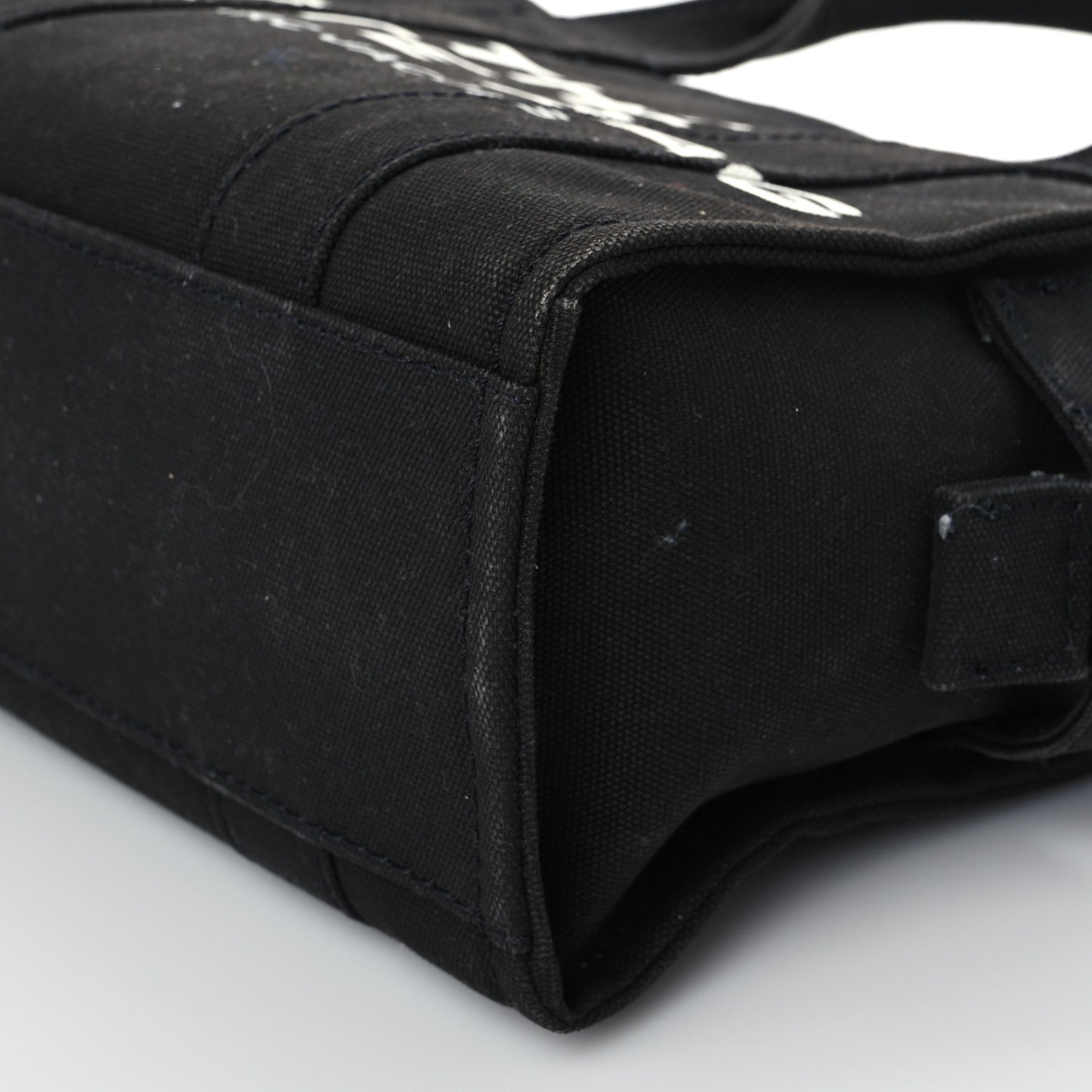 Cotton Canvas Mini The Traveler Tote Bag Black