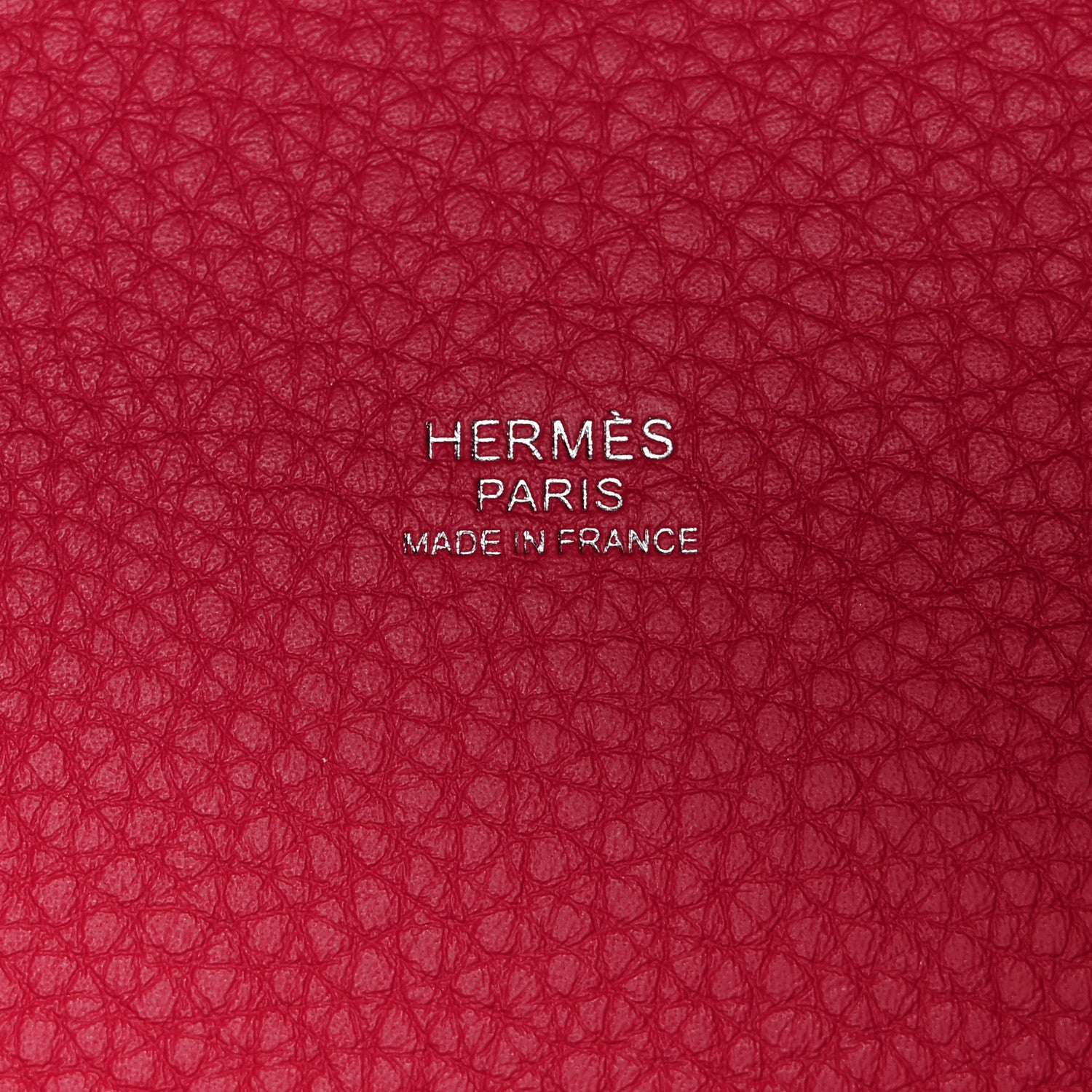Hermes Taurillon Clemence Casaque Picotin Lock 22 MM Bleu Nuit Framboise Rouge Sellier 9 of 11
