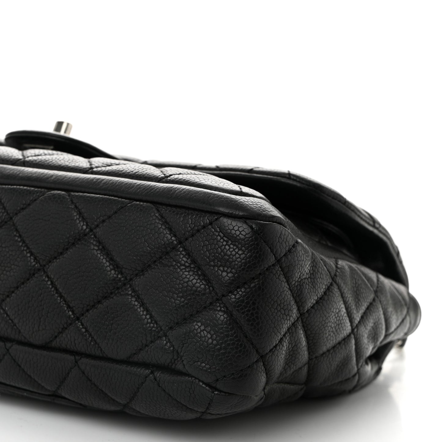 Caviar Quilted Large Now and Forever Flap Black