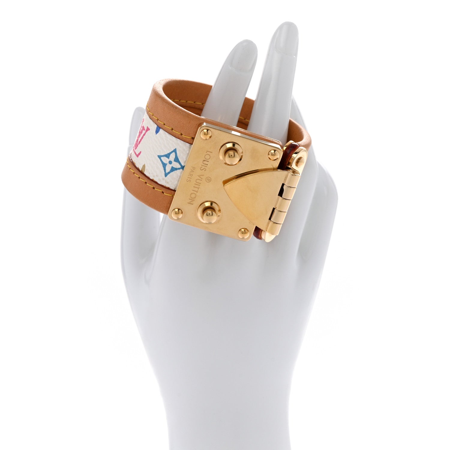 Louis Vuitton Monogram Multicolor S Lock Bracelet White 2 of 6
