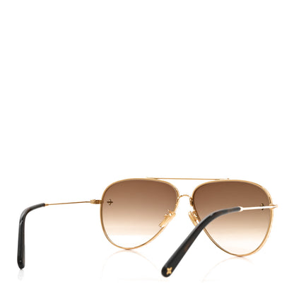 Louis Vuitton Metal The LV Pilot Sunglasses Z1619U Gradient Brown Monogram 3 of 7