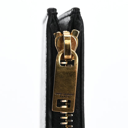 Saint Laurent Calfskin 5 Fragments Zip Pouch Card Holder Black 9 of 13