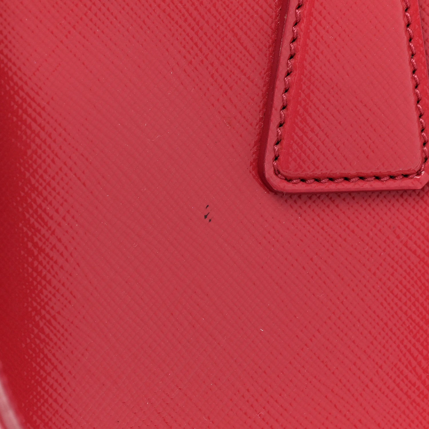 Prada Saffiano Vernice Small Galleria Double Zip Tote Peonia 15 of 26
