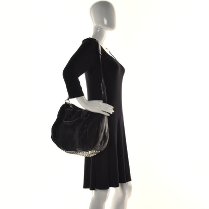Alexander Wang Pebbled Lambskin Pony Hair Rocco Duffle Black Silver Hardware 2 of 12