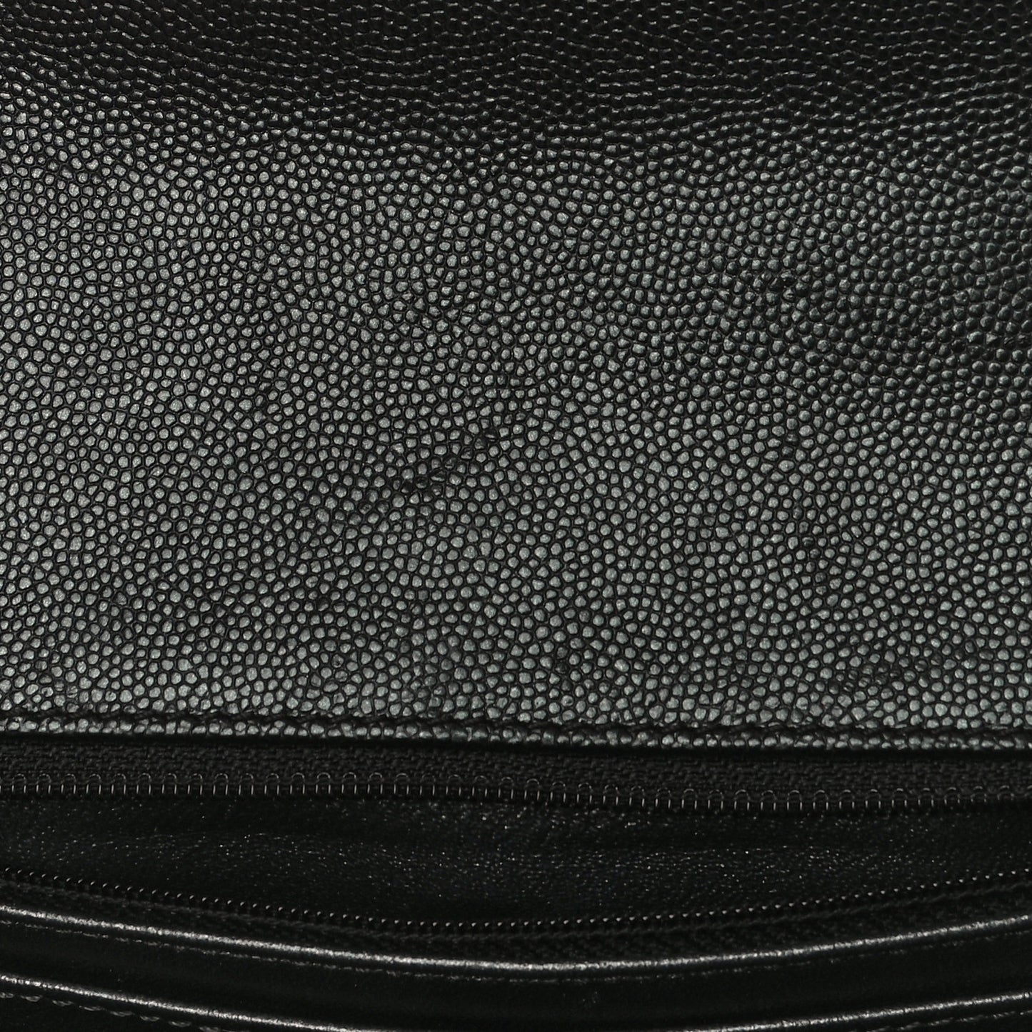 Caviar Chevron Quilted Mini Rectangular Flap Black