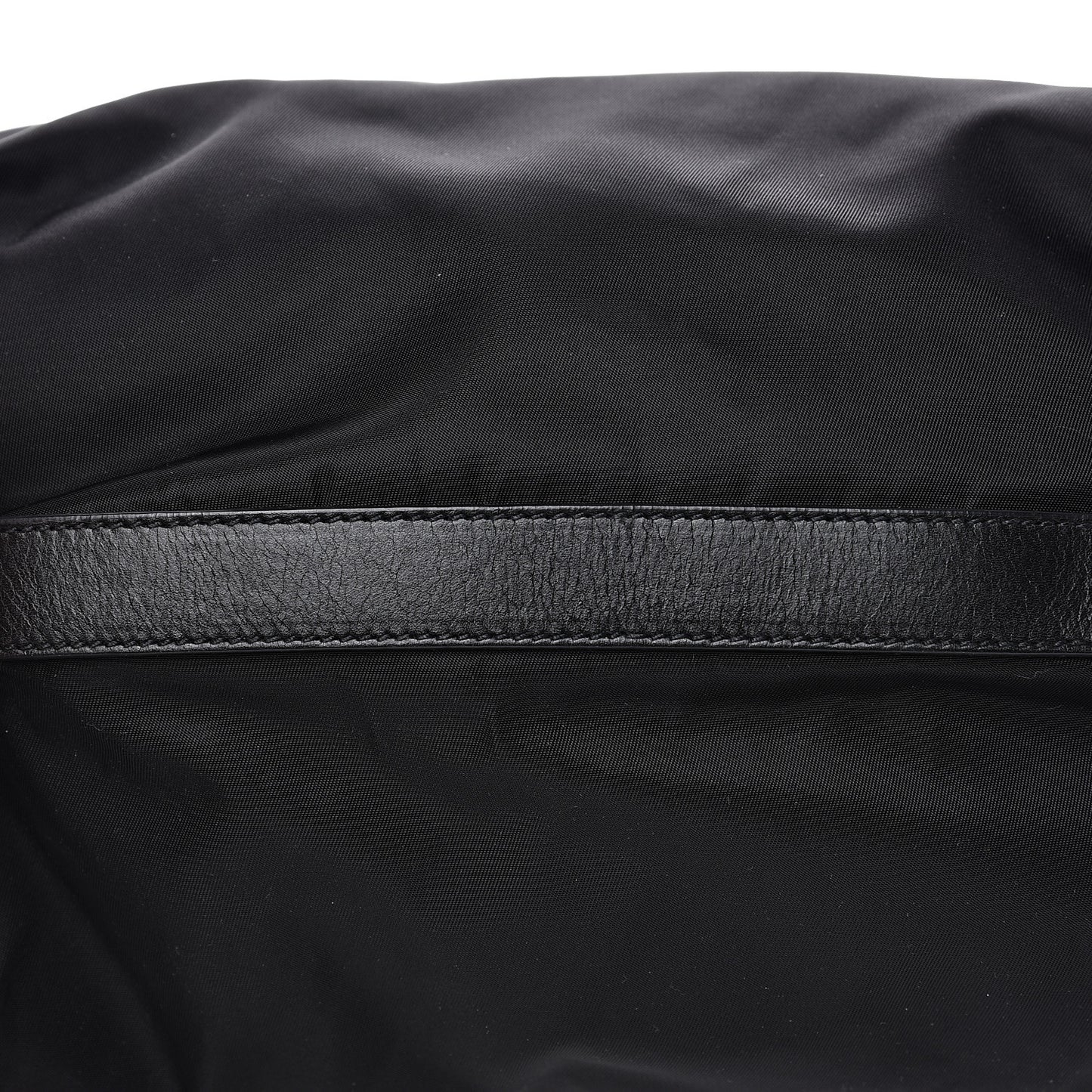 Tessuto Nylon Calfskin Hobo Black