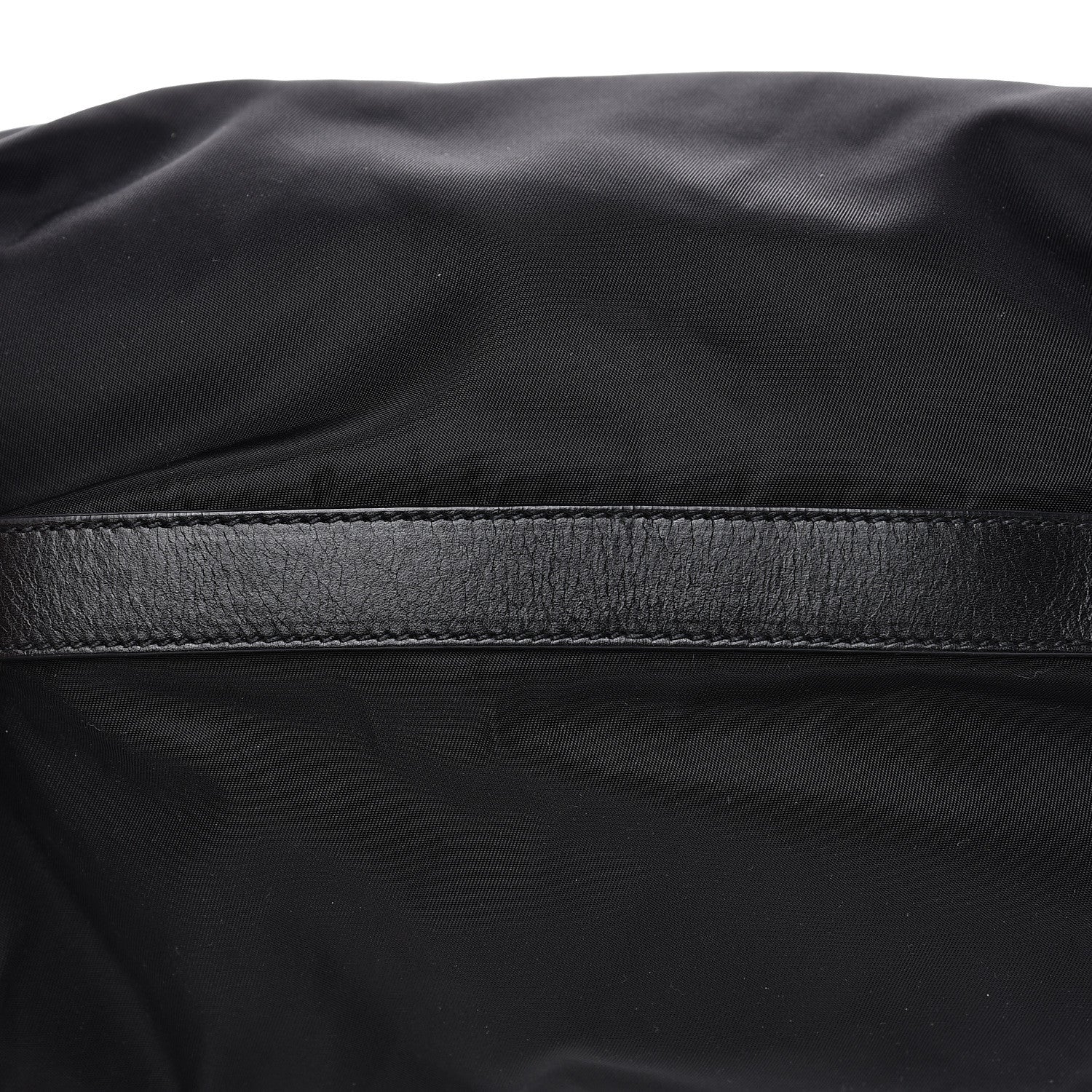 Prada Tessuto Nylon Calfskin Hobo Black 8 of 9