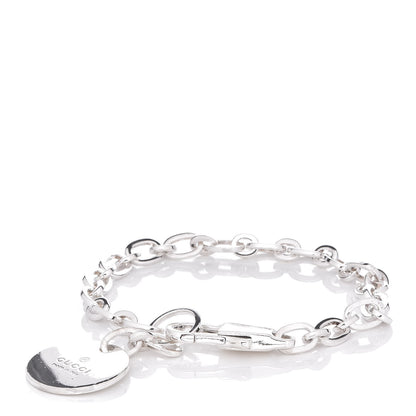 Gucci Sterling Silver Link Round Charm Bracelet 1 of 4