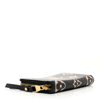 Louis Vuitton Empreinte Monogram Giant Zippy Wallet Black Beige 4 of 6