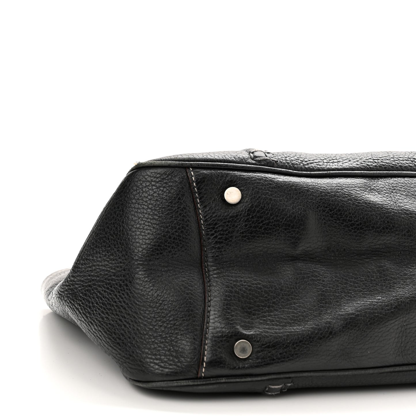 Textured Calfskin Tote Black